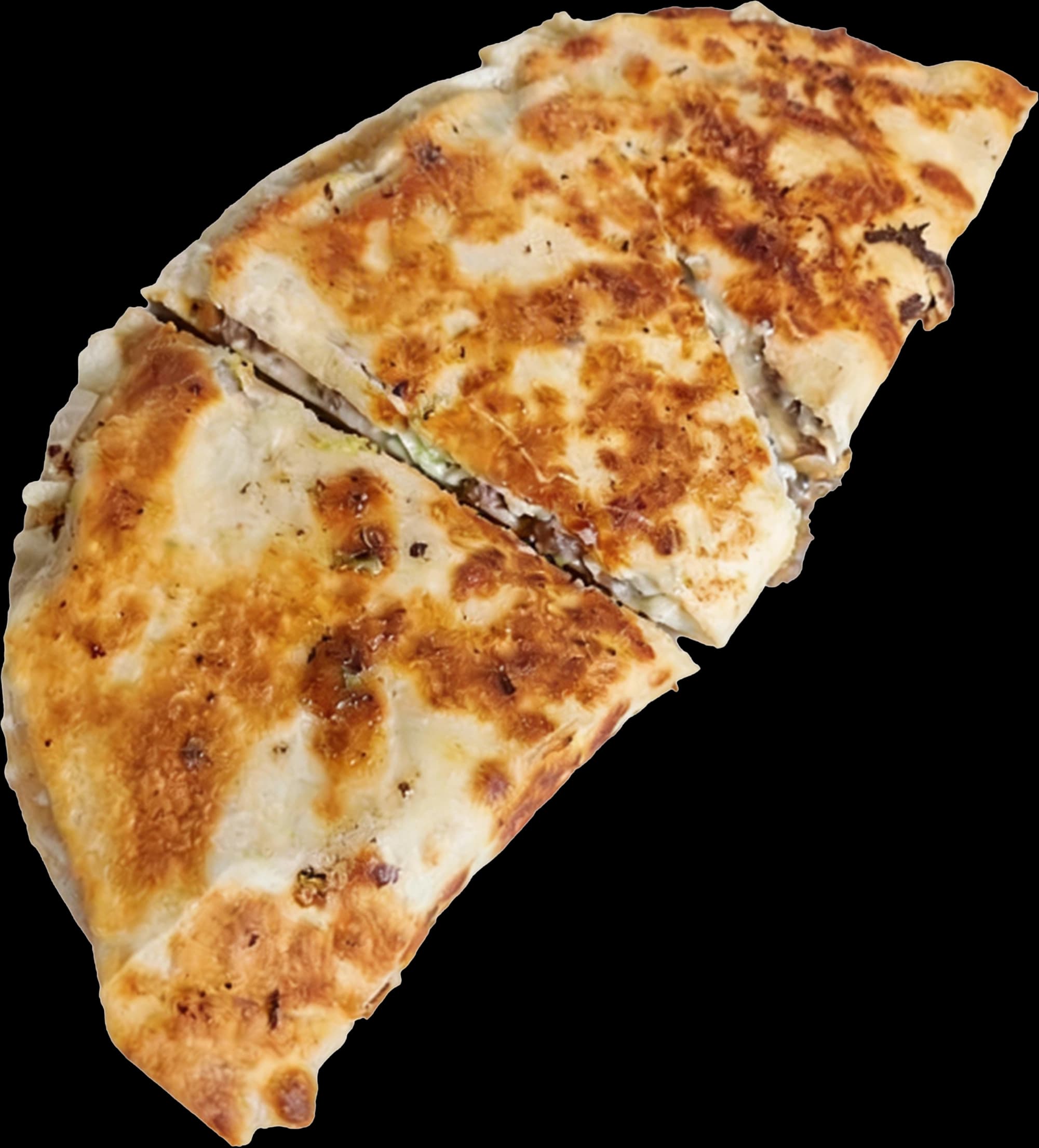 Quesadillas Locas filled with provolone and cheddar cheese